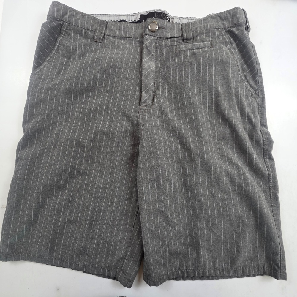 BKE Carlisle Pinstripe Shorts Mens 34 Heather Grey Regular Fit Casual 26581AM